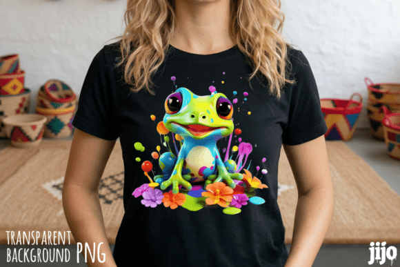 Download Colorful Frog Flowers Vibrant PNG - Vibrant png Collection