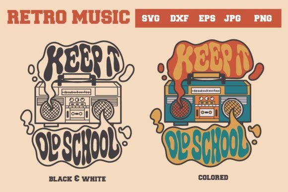 Download Retro Music, Keep It Old School Svg - Retro music Collection